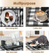 Coffee Mat for Countertops, 2 Pcs Black White Grey Buffalo Grid Dish Drying Mat for Kitchen Coffee Bar Accessories