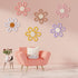 6 Zeyune Pcs Boho Nursery Daisy Flower Wall Art Decor Woven Macrame Wall Pediments Boho Daisy Floral Nursery Art Decor
