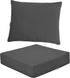 Set, 6 Inch Giantex Patio Cushion Deep Seat and Back Cushion, Outdoor Chair Pads with Ties, Cushion Replacement