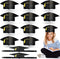 Syhood 36 Pcs Adjustable Graduation Cap for Kids and Adults, 2025 Graduation Hat for Ceremony Party, Black