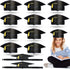 Syhood 36 Pcs Adjustable Graduation Cap for Kids and Adults, 2025 Graduation Hat for Ceremony Party, Black