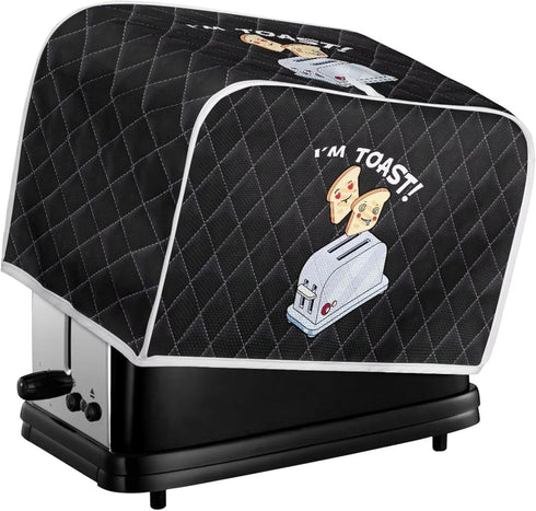 Cartoon Toaster Pattern Dust Cover, Portable & Foldable Kitchen Oven Cover with Top Handle, Great Gift for Women