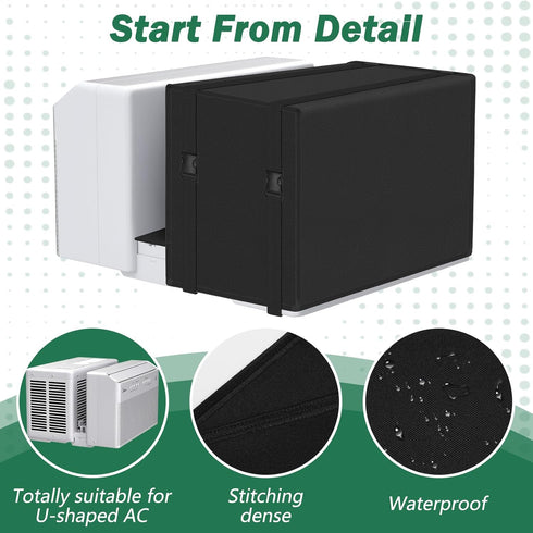 New Upgrade Window AC Cover, Heavy Duty Air Conditioner Cover for U Shaped 8000/10000/12000 BTU Units