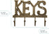 Key Holder for Wall, Cast Iron Decorative Rustic Key Organizer with 4 Hooks