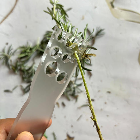 Efficient Herb Stripper & Leaf Separator, 11 Hole Kitchen Tool for Kale, Thyme, Rosemary and More, Easy-to-Use for Home Cooks & Chefs