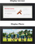 Golden State Art Wood Frame for 4x9 Business License Certificate with Real Glass & Table-top Display, Black