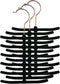 Home Basics 3-Pack Non-Slip Velvet Tie Hanger Organizer Rack, 360° Rotatable Hook, Holds 12 Ties Each