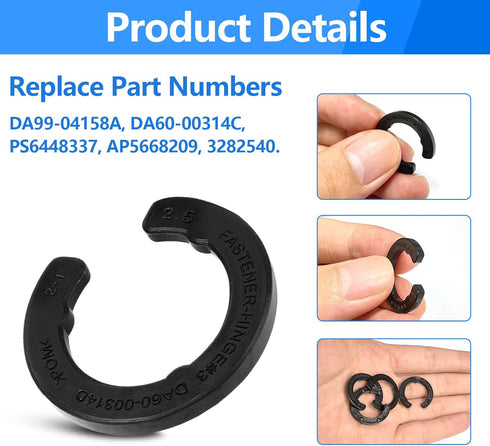 DA99-04158A Hinge Shim Refrigerator Door Height Adjustment Kits, for Samsung 3282540, DA60-00314C, PS6448337 AP5668209 Refrigerator Door Shims Replacement Parts, 4 Pieces of Different Thickness