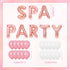 LaVenty 13 PCS SPA PARTY Balloons, Spa Party Banner for Spa Theme Birthday Salon Makeup Party Decoration