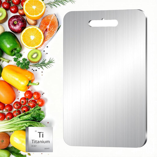 Titanium Cutting Board,100% Pure Titanium Cutting Boards for Kitchen, Double-sided Food Grade