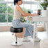 360 SUPER DEAL Vanity Stools for Makeup, Vanity Ottoman Chair with Adjustable Height and Swivel for Makeup Room Bedroom