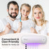 MechMaj 5 Toothbrush Sanitizer Holder for Bathrooms, Slots Toothbrush Sanitizer and Holder, Rechargeable Cordless Wall
