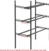 3-Tier 12 Simple Houseware Expandable Shoe Racks with Shelves for Pairs of Shoes, Black