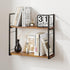2-Layer 16in Floating Book Shelves for Wall, Wall Bookshelf for Book Storage, Space Saver, Stud Hanging Shelf, Bedside