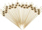 Minisland Gold Pearl Cocktail Picks, 4.7 Inch Bamboo Toothpicks for Appetizers, 100 Counts Decorative Skewer Sticks