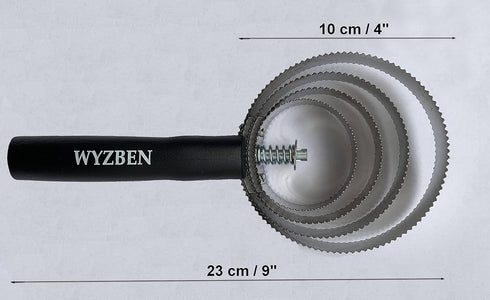 WYZBEN 4 Stainless Steel Fish Scaler Heavy Duty Scale Remover with Spring Steel Rings, Manual Seafood Cleaning Tool