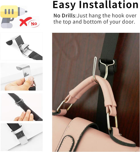 IZUS Bag Organizer Holder, 2 Pcs Purse Hanger with 20 Hooks for Closet and Door