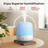 2L 360 Nozzle 7-Color 24dB Clarston Humidifiers for Bedroom, Top Fill with for Large Room, Night Light, Quiet Cool Mist