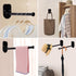 Single Section Wall Mount Stainless Steel Clothes Hanger Storage Rack Organizer, Adhesive or Drilling Installation