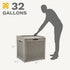 32 Package DWVO Gallon Resin Storage Box, Indoor Outdoor Deck Box for Delivery, Patio Cushions, Gardening Tools