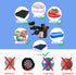 3 Nozzles, 110V AC/12V Electric Air Pump for Inflatable with DC, Portable Air Mattress Pump, Quick Fill Inflator Air