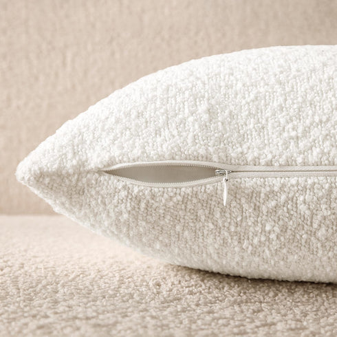 Pack 2, 22 22 Inch, Cozy EMEMA of x Textured Boucle Throw Pillow Covers Soft Accent Solid Cushion Cases Decorative
