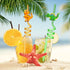 Reusable Dinosaur Party Drinking Straws, Novelty Curly Hard Plastic Straws for Kids Birthday Decorations - Pack of 6