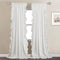 StangH White Ruffle Curtains for Living Room, Luxurious Sheer Light Filtering Panels,