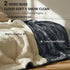80'' 80'' 3-Layer 70oz(Gray/White), Tisancy King Size Waterproof Blanket for Bed Couch, x Double Side Leakproof