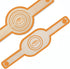 KITMAL Non Stick Reusable Silicone Baking Mat with Long Handles, Silicone Bread Sling Oval and Round, Orange