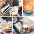 Milk Frothing Pitcher, Stainless Steel Coffee Cup with Lid for Home Office Kitchen Coffee Shop Latte Art, Silver