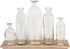 Creative Co-Op Set of 5 Vintage Bottle Vases on Wood Tray