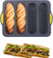 4-Cavity Silicone Bread Loaf Pan, Nonstick Sourdough & Heat Resistant Baguette Bread Pan, Silicone Molds for Baking