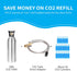 CO2 Tank CO2 Cylinder Direct Adapter with 60in Stainless Steel Hose, Pressure Gauge & Exhaust Valve for Soda Maker