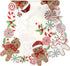 Gingerbread Table Runner Christmas Runners Embroidered Decorations Candy Cane 90 inches Long