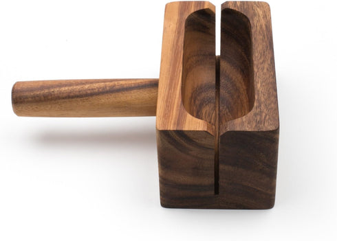 Ironwood Gourmet 28330 Bagel Miter, Local, Acacia Wood, 7 x 5.5 x 2.5 inches