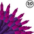 50 Brite Star Lt Designer Series Mini Lights, Purple, Purple Wire