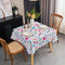 Small Square Spring Tablecloth 36 inch Floral Table Cloth for 2-4 Seats