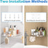 Durmmur 2 Pack 4 Acrylic Corner Shower Caddy, Clear Corner Shower Shelf with Hooks, Adhesive Wall Mounted Bathroom