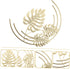 FUNOMOCYA Leaf Wall Hanging, Tropical Leaves Sculpture, Golden Palm Leaves Metal Wall Art Home Décor.