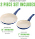 GreenLife Non Stick Fry Pan Set, 7" & 10", Non-Toxic PFAS-Free Ceramic Skillets, Blue