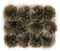 Faux Fur Pom Pom with Elastic Loop DIY, 12pcs Fluffy Pompom Ball for Knitted Accessories (Brown)