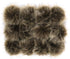 Faux Fur Pom Pom with Elastic Loop DIY, 12pcs Fluffy Pompom Ball for Knitted Accessories (Brown)