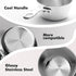 Macevia Mini Sauce Pan, 18/8 Stainless Steel Butter Warmer Mini Pan Cooking Sauce Cup for All Stoves, 5.2oz/150ml,