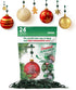ORNAMENT ANCHOR Heavy Duty Christmas Tree Ornament Hooks for Small & Large Ornaments - Green, 24 Count - No-Slip Xmas
