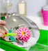 Vigar Flower Power Dish Brush with Handle and Vase Dish Brush Holder, Kitchen Scrub Brush for Pot Scrubber, Dishes