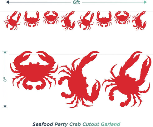 Set Seafood Party Supplies Crab Boil Plastic Table Cover and Shaped Garland
