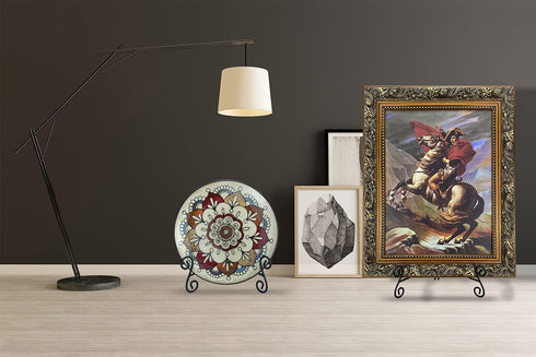 Plate Stand Easel, 3-Pack Metal Holder for Decorative Plates - 6+8+10 Inch Black Easel for Photos, Cards, Albums