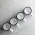 City to Cottage Ceramic Espresso Cups Set of 4 - Handcrafted White and Black Polka Dot Demitasse Mugs