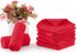 12 Pack (10 10 Inches, Homaxy Kitchen Dish Cloths x Red), Super Soft and Absorbent Coral Velvet Dish Towels, Nonstick